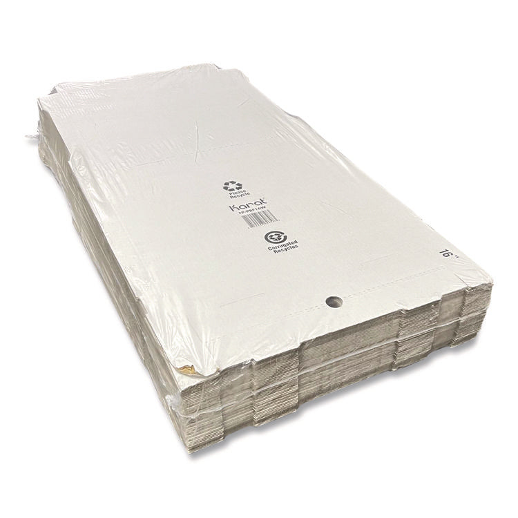 Corrugated Paper Boxes, 16 x 16 x 1.97, White/Brown, 50/Carton