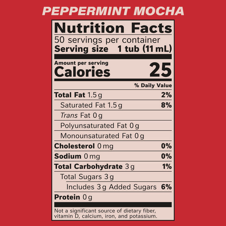 Liquid Coffee Creamer, Peppermint Mocha/Pumpkin Spice, 0.38 oz Mini Cups, 50/Pack, 4 Packs/Carton