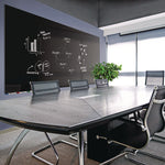 Aria Low-Profile Frameless Magnetic Glassboard, 48" x 36", Black Surface