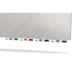 Aria Low-Profile Frameless Magnetic Glassboard, 48" x 36", Gray Surface