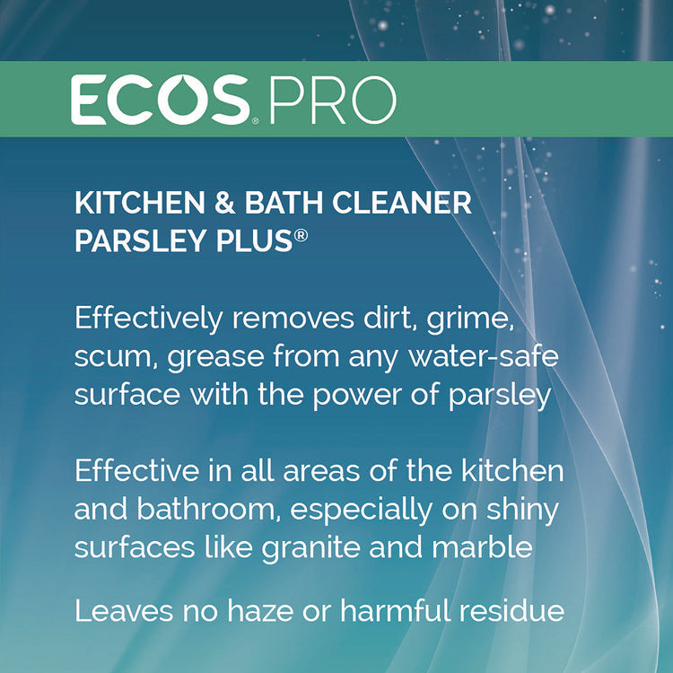 Parsley Plus All-Purpose Kitchen and Bathroom Cleaner, Herbal Scent, 1 gal Bottle, 4/Carton