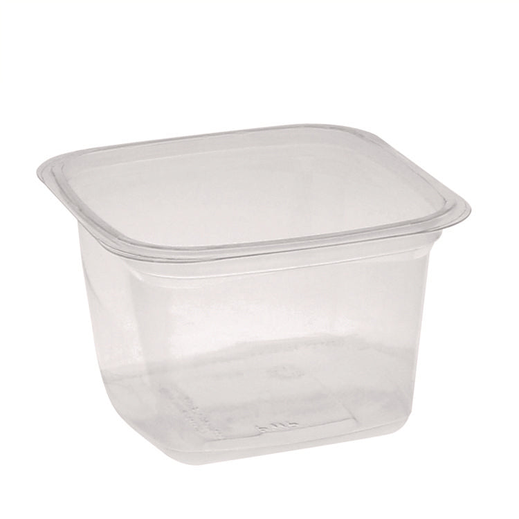 PET Square Container, 16 oz, 4 x 4 x 3, Clear, Plastic, 480/Carton