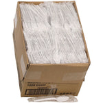 Fieldware Cutlery, Individually Wrapped, Mediumweight Spoon, Plastic, White, 1,000/Carton