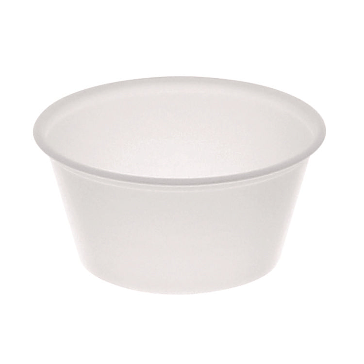 Plastic Portion Cup, 3.25 oz, Translucent, 3,000/Carton