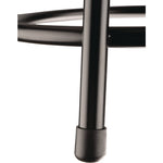 6200 Series Heavy Duty Steel Stool, Backless, Supports Up to 500 lb, 18" Seat Height, Brown Seat, Black Base