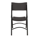 600 Series Heavy Duty Plastic Folding Chair, Supports Up to 500 lb, 18" Seat Height, Black Seat/Back/Base, 4/Pack