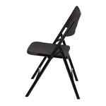 600 Series Heavy Duty Plastic Folding Chair, Supports Up to 500 lb, 18" Seat Height, Black Seat/Back/Base, 4/Pack