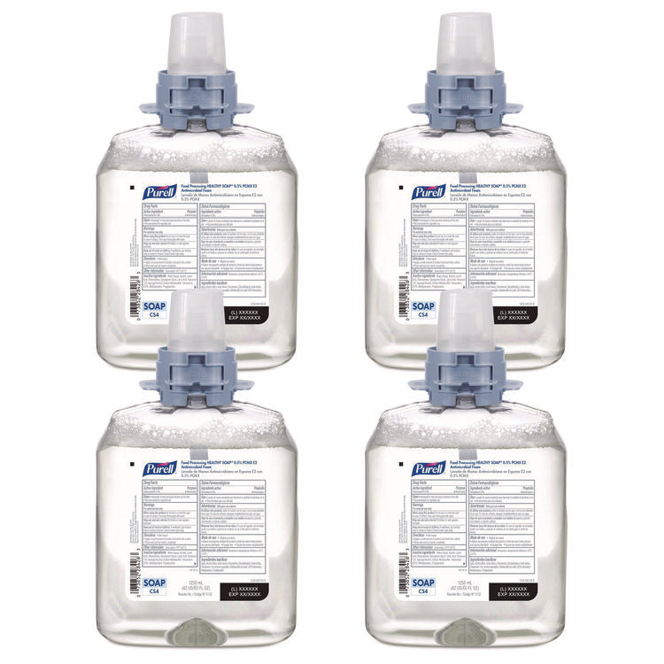 Food Processing HEALTHY SOAP 0.5% PCMX Antimicrobial E2 Foam Handwash, For CS4 Dispensers, Fragrance-Free, 1,250 mL, 4/Carton