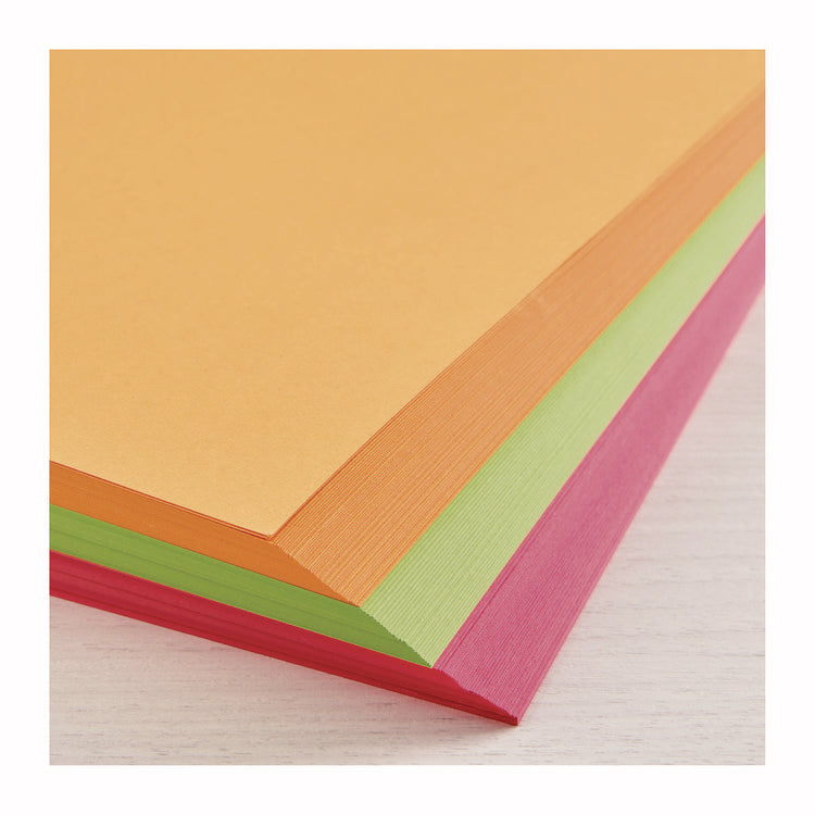 Color Cardstock -"Bright" Assortment, 65 lb Cover Weight, 8.5 x 11, Assorted, 150/Pack