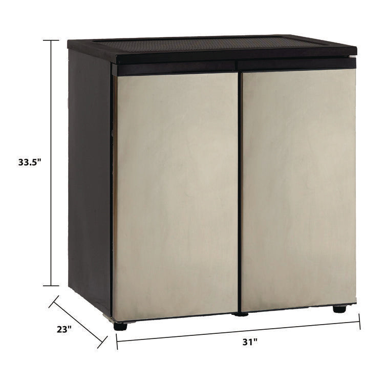 5.5 CF Side by Side Refrigerator/Freezer, Black/Platinum