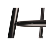 6400 Series Fixed Height Heavy Duty Vinyl Padded Steel Stool, Backless, Supports 500 lb, 24" Seat Height, Black Seat/Base