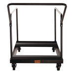 Folding Table Dolly For Round Tables, 1,100 lb Capacity, 27.75" x 47.5" x 31.25", Brown