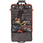 Arsenal 5874 Roll Up Tool Bag with Zipper Pockets, 5 Zippered Pockets, 7 Tool Slots, 1 x 27 x 16, Polyester, Gray