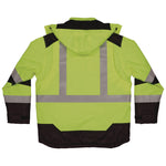 GloWear Class 3 Hi-Vis Winter Jacket with AmpliFIRE Heat Reflective Lining, 3X-Large, Lime