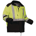 GloWear Class 3 Hi-Vis Winter Jacket with AmpliFIRE Heat Reflective Lining, 5X-Large, Lime