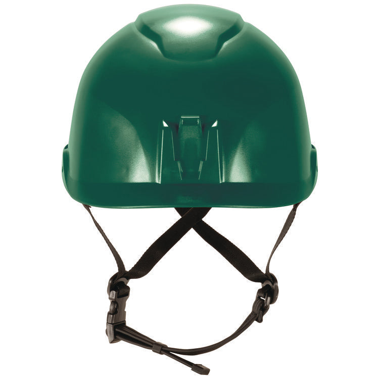 Skullerz 8976 Class E Safety Helmet, 6-Point Ratchet Suspension, Green,