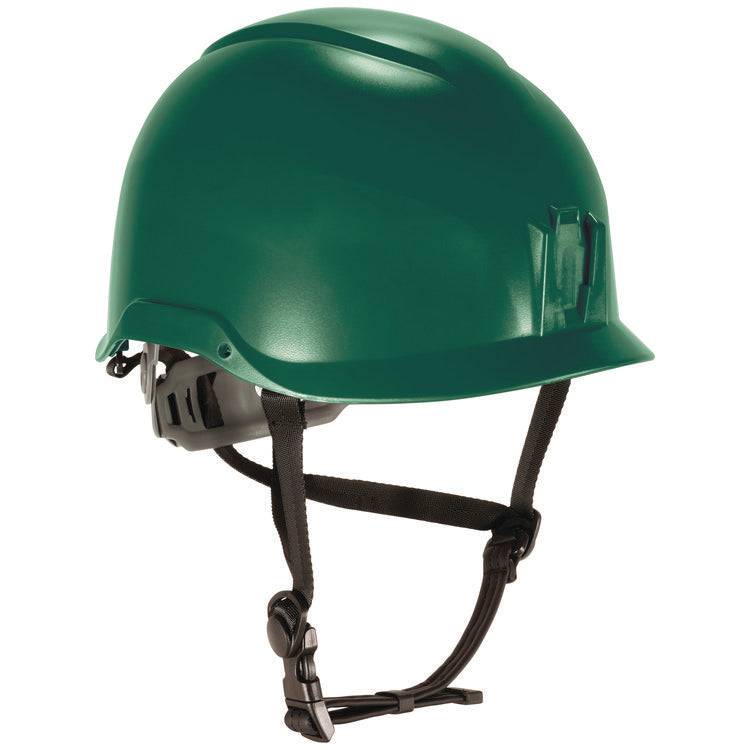 Skullerz 8976 Class E Safety Helmet, 6-Point Ratchet Suspension, Green,