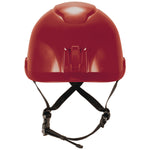 Skullerz 8976 Class E Safety Helmet, 6-Point Ratchet Suspension, Red