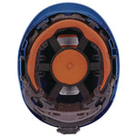 Skullerz 8977 Class C Safety Helmet with Adjustable Venting, 6-Point Ratchet Suspension, Blue