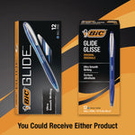 GLIDE Ballpoint Pen, Retractable, Medium 1 mm, Blue Ink, Translucent Blue/Blue Barrel, Dozen