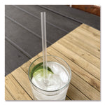 Giant Straws, 7.75", Polypropylene, Clear, 150/Pack, 10 Packs/Carton