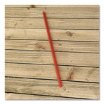 Jumbo Straws, 7.75", Polypropylene, Red, 250/Pack, 10 Packs/Carton