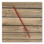 Wrapped Giant Straws, 10.25", Polypropylene, Red, 300/Pack, 4 Packs/Carton
