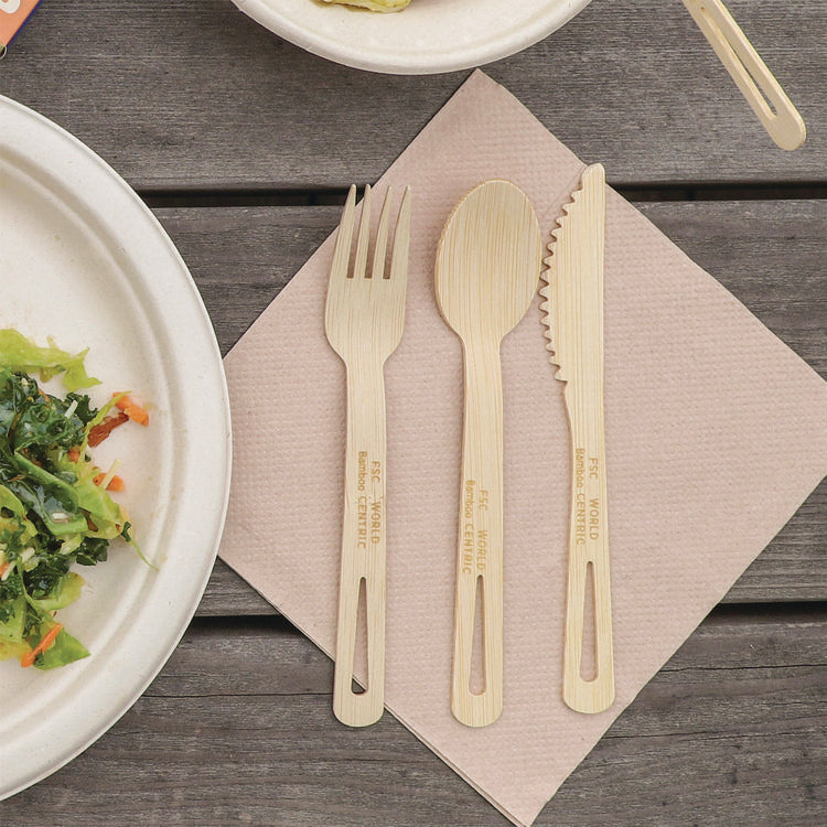 Bamboo Cutlery, Spoon, Paper, Natural, 2,000/Carton