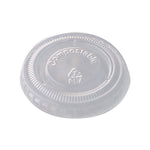 PLA Clear Cold Cup Lids, Fits 1 oz Portion Cups, Plastic, Clear, 3,000/Carton