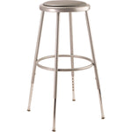 6400 Series Height Adjustable Heavy Duty Vinyl Padded Steel Stool, Supports 500 lb, 25" to 33" Seat Height, Gray Seat/Base