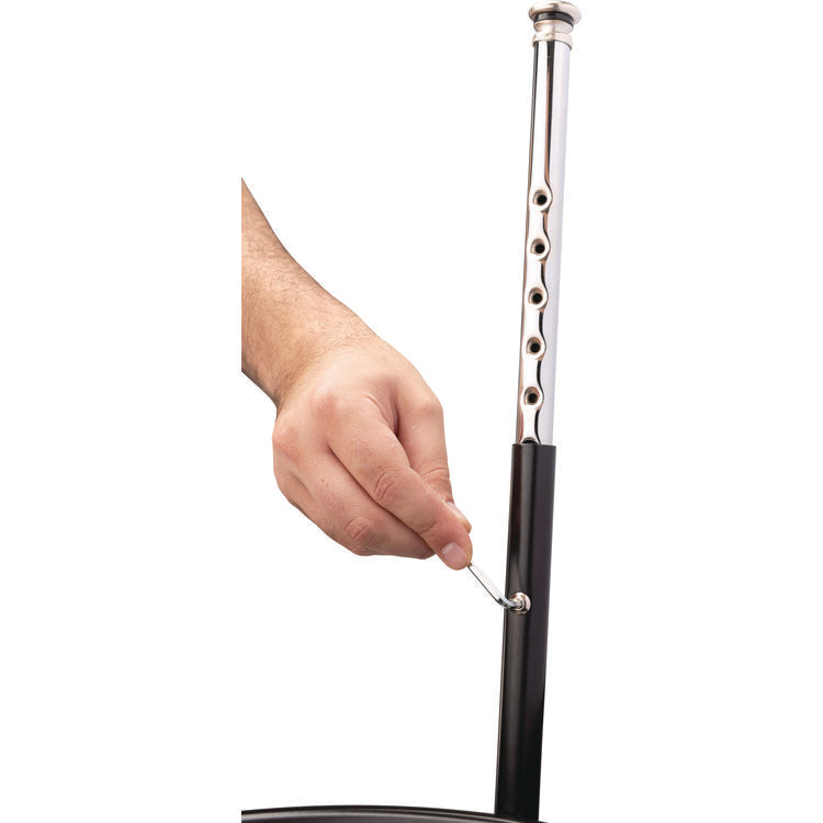 6400 Series Height Adjustable Heavy Duty Vinyl Padded Steel Stool, Supports 500 lb, 25" to 33" Seat Height, Black Seat/Base