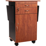 Multimedia Presentation Cart, 25 x 19 x 38, Cherry/Black