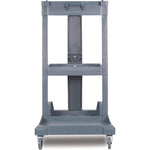 Janitor's Cart, Plastic, 4 Shelves, 1 Bin, 19" x 45" x 39", Gray