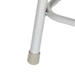 6300 Series Heavy Duty Square Seat Steel Stool, Backless, Supports Up to 500 lb, 17.5" Seat Height, Brown Seat, Gray Base