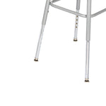 6300 Series Height Adjust Heavy Duty Square Seat Steel Stool, Backless, 500lb, 23.75" to 31.75" Height, Brown Seat, Gray Base