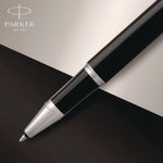 IM Premium Rollerball Pen, Stick, Fine 0.7 mm, Black Ink, Black/Chrome Barrel