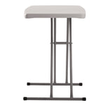 Height Adjustable Personal Folding Table, Rectangular, 20 x 30 x 27.87, Speckled Gray Top, Gray Base/Legs