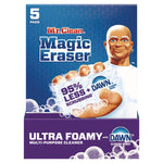 Magic Eraser, Ultra Foamy, 4.6" x 2.3", 0.7" Thick, White, 5/Pack, 4 Packs/Carton