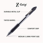 Z-Grip Ballpoint Pen, Retractable, Medium 1 Mm, Assorted Ink And Barrel Colors, 48/pack