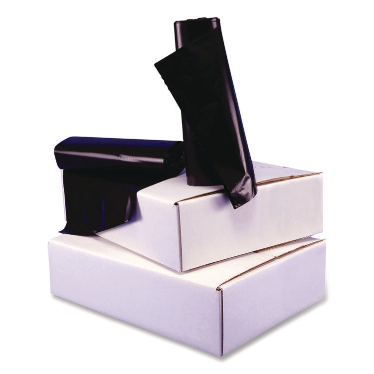 Low Density Can Liners, 16 gal, 0.9 mil, 24" x 32", Black, 50 Bags/Roll, 10 Rolls/Carton