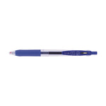 Sarasa Clip Gel Pen, Retractable, Medium 0.7 mm, Blue Ink, Clear/Blue Barrel, 12/Pack