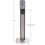 Messenger Cs8 Silver Panel Floor Stand With Dispenser, 1,200 Ml, 15.13 X 16.62 X 52.68, Graphite/silver