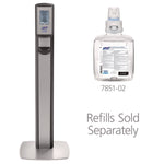 Messenger Cs8 Silver Panel Floor Stand With Dispenser, 1,200 Ml, 15.13 X 16.62 X 52.68, Graphite/silver