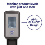 Messenger Cs8 Silver Panel Floor Stand With Dispenser, 1,200 Ml, 15.13 X 16.62 X 52.68, Graphite/silver