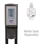 Cs8 Hand Sanitizer Floor Stand With Dispenser, 1,200 Ml, 13.5 X 5 X 28.5, Graphite