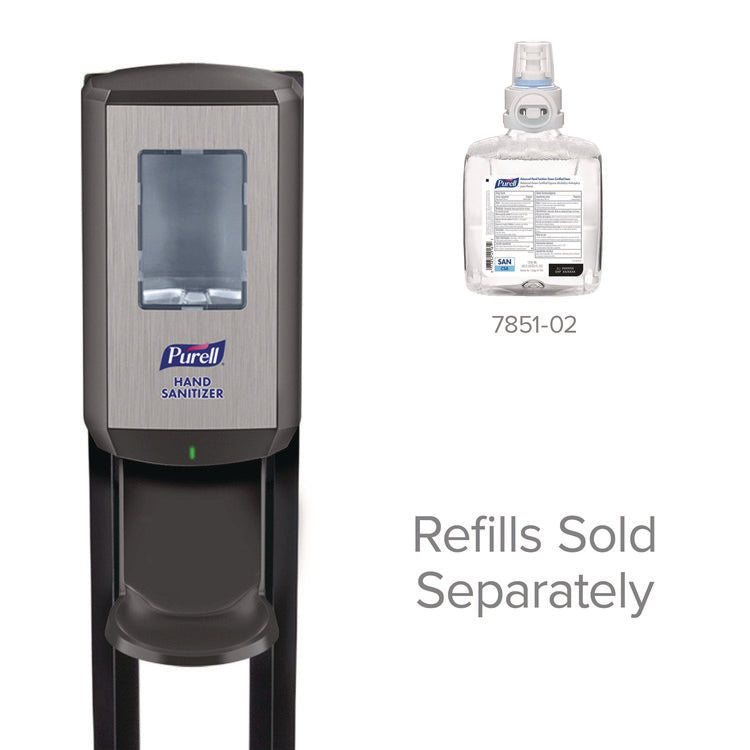 Cs8 Hand Sanitizer Floor Stand With Dispenser, 1,200 Ml, 13.5 X 5 X 28.5, Graphite