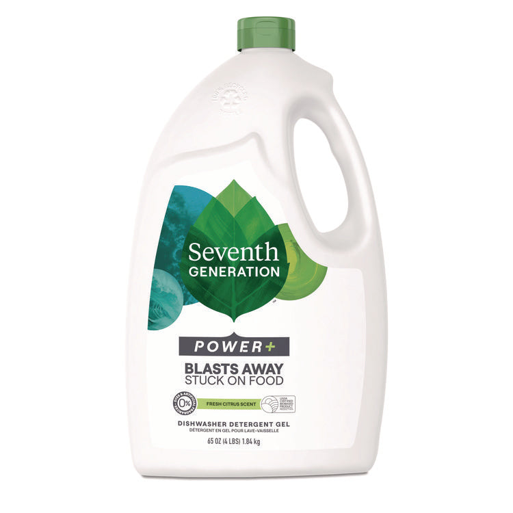 Natural Automatic Dishwasher Gel, Ultra Power Plus, Fresh Citrus, 65 Oz Bottle