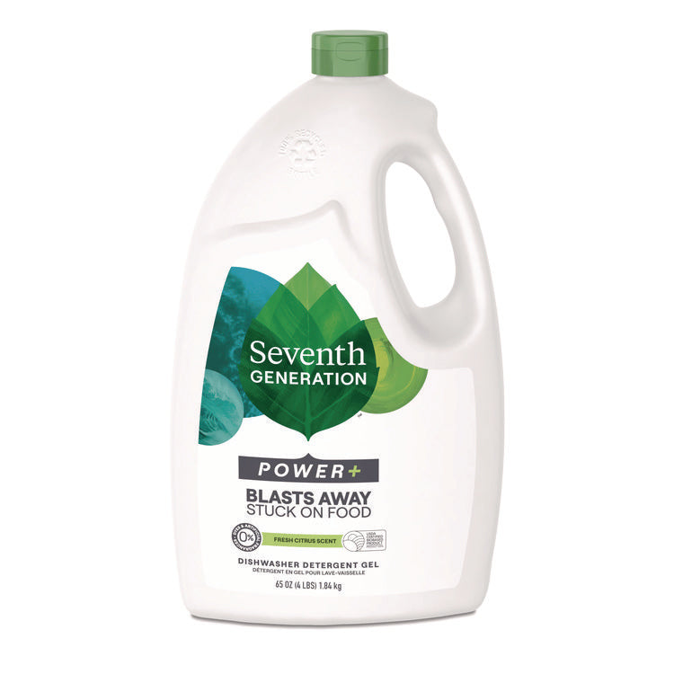 Natural Automatic Dishwasher Gel, Ultra Power Plus, Fresh Citrus, 65 Oz Bottle