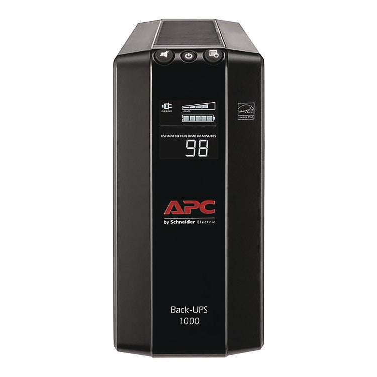 Back-UPS Pro Compact Tower LCD Battery Backup and Surge Protector with USB, 1,000 VA, 8 Outlets, 1,103 J