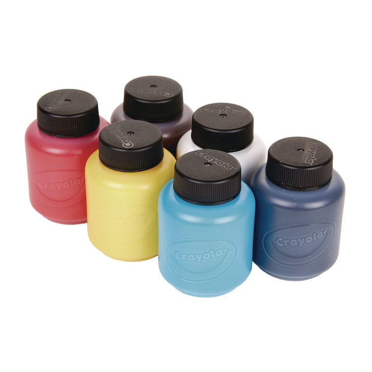 Acrylic Paint Set, Six Assorted Classic Colors, 2 oz Bottles, 6/Box